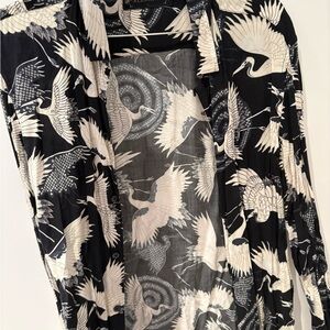 All Saints Monochrome Crane Print